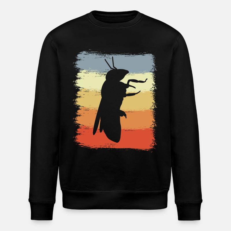 Retro honey bee - Stanley/Stella ROLLER Unisex Organic Sweatshirt - black