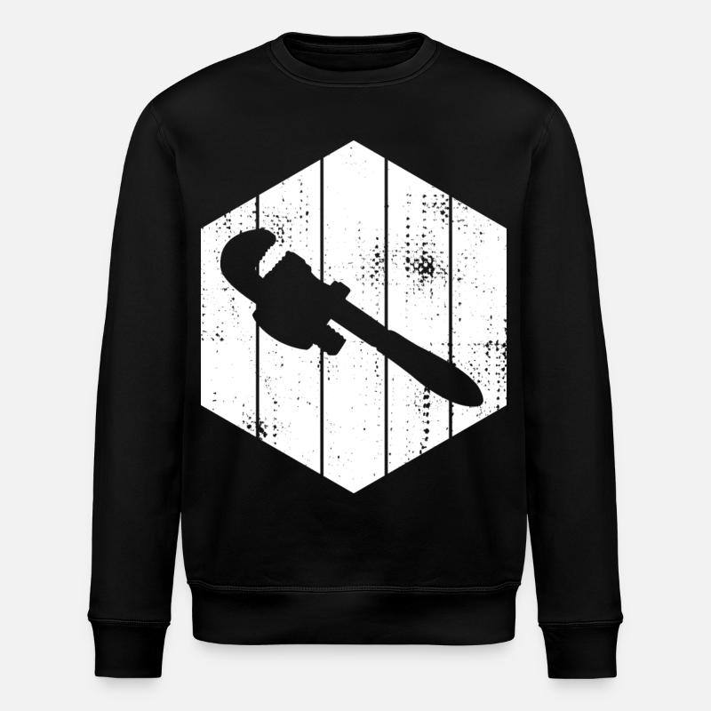 Croquis de clé à pipe - Sweat bio ROLLER Stanley/Stella Unisexe - noir