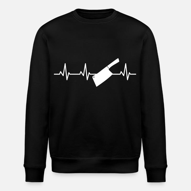 Hackbeil Herzschlag - Stanley/Stella Unisex Bio-Sweatshirt ROLLER - Schwarz