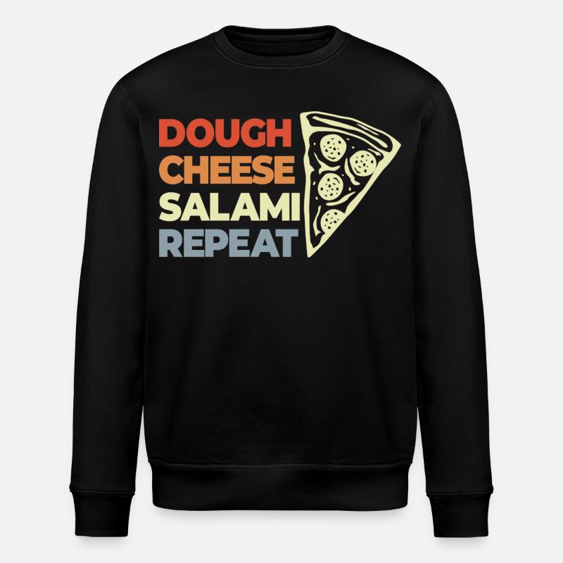 Drôle de dicton de pizza - Sweat bio ROLLER Stanley/Stella Unisexe - noir