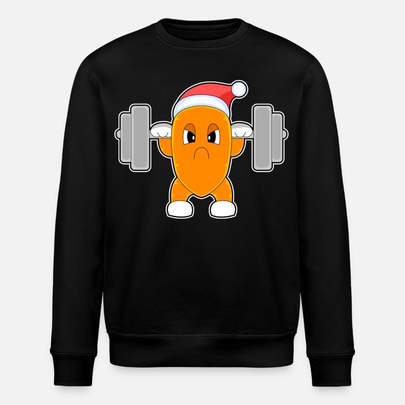 Carotte Noël Musculation - Sweat bio ROLLER Stanley/Stella Unisexe - noir