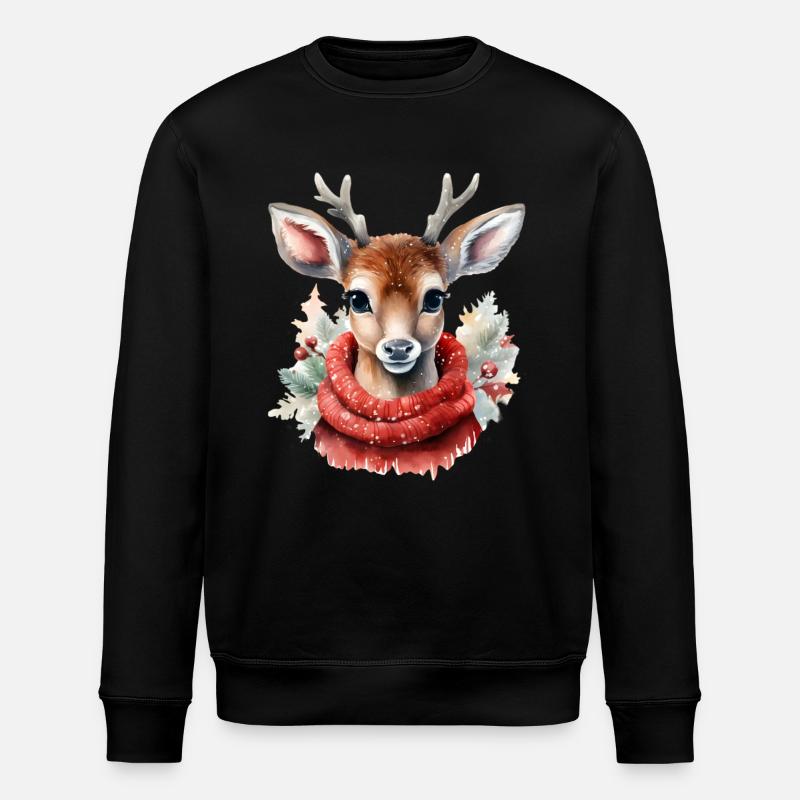 Noël de Reh Deer - Sweat bio ROLLER Stanley/Stella Unisexe - noir