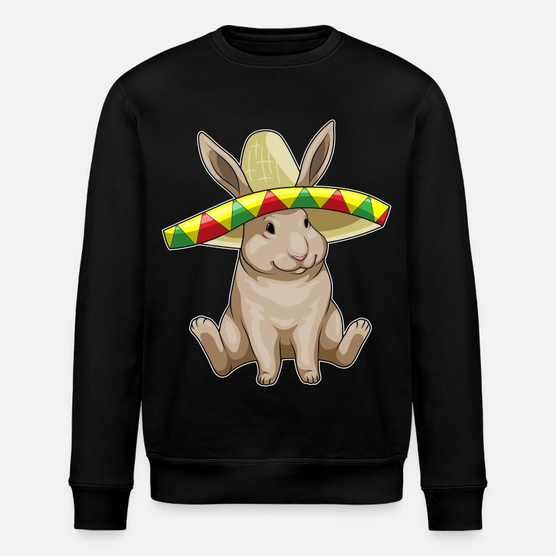 Bunny Sombrero - Stanley/Stella ROLLER Unisex Organic Sweatshirt - black