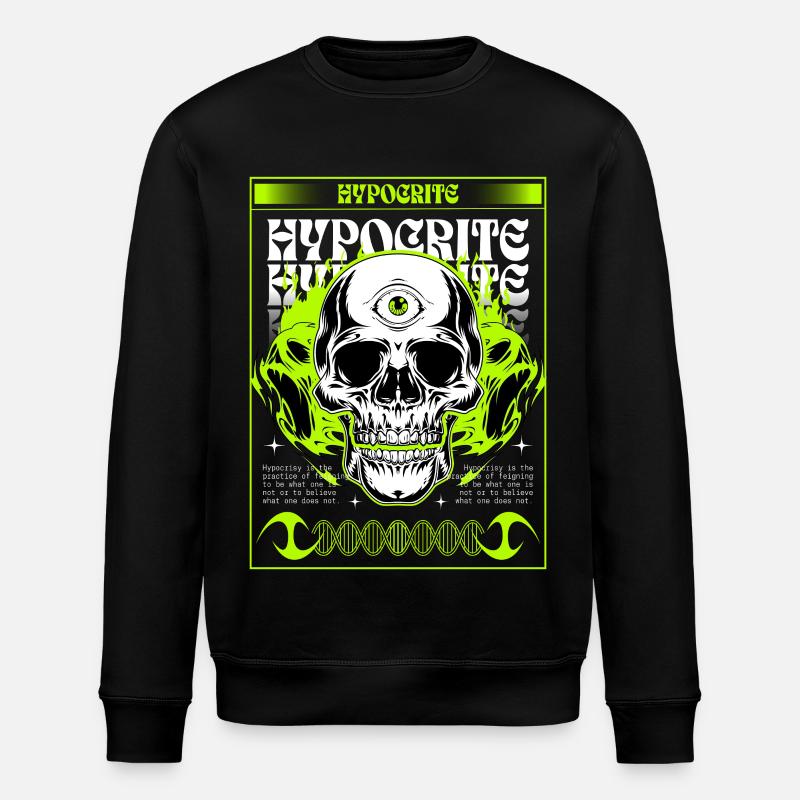 Skull - Stanley/Stella ROLLER Unisex Organic Sweatshirt - black