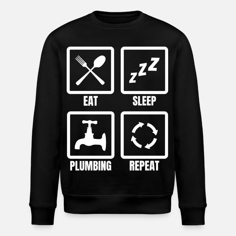 Manger dormir plomberie répéter - Sweat bio ROLLER Stanley/Stella Unisexe - noir