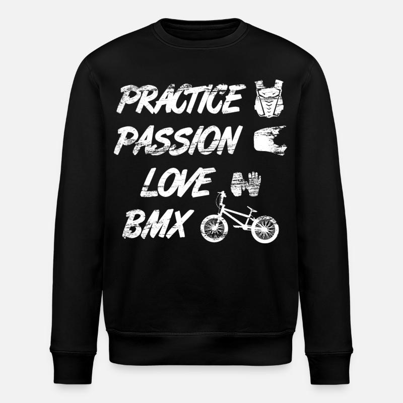 Dicton BMX de motivation - Sweat bio ROLLER Stanley/Stella Unisexe - noir