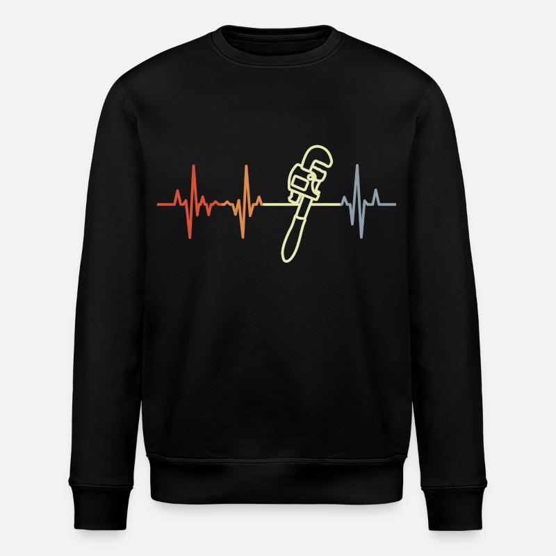 Clé à pipe Palpitations cardiaques - Sweat bio ROLLER Stanley/Stella Unisexe - noir