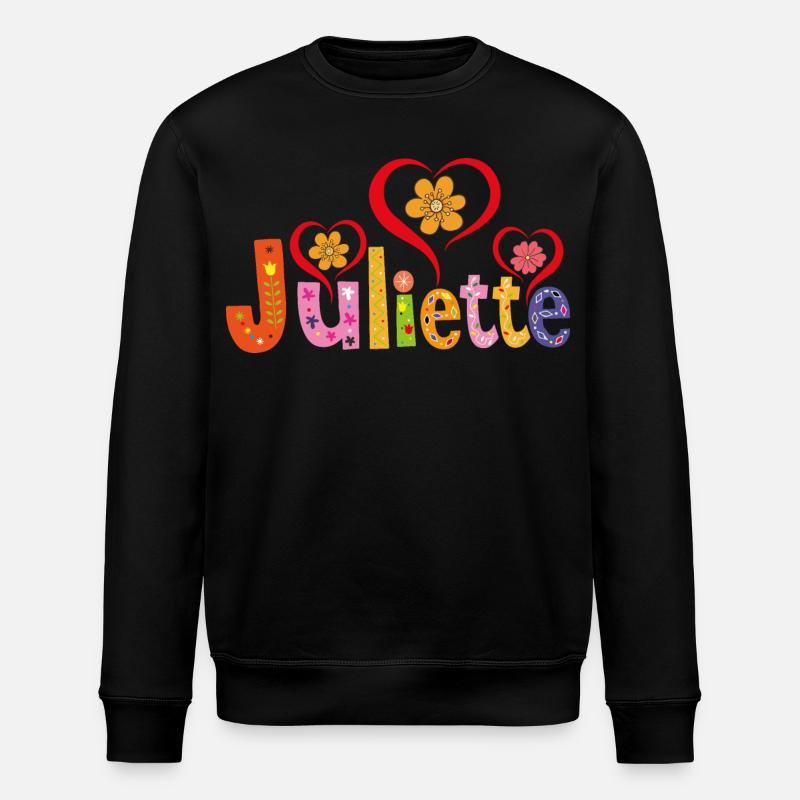 Personalisierter Juliette-Name - Stanley/Stella Unisex Bio-Sweatshirt ROLLER - Schwarz
