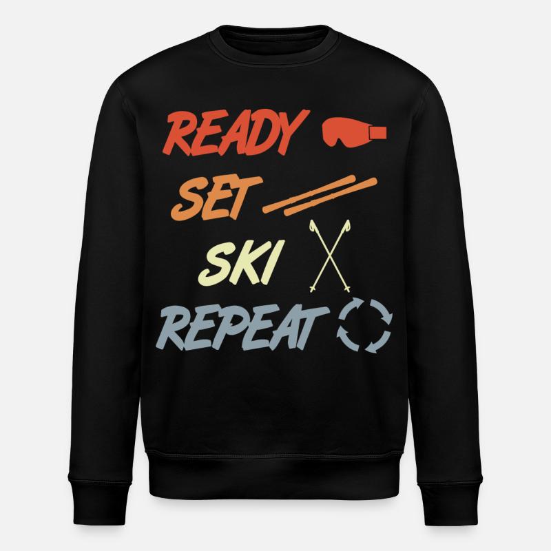 Ready Set Ski Repeat - Stanley/Stella Unisex Bio-Sweatshirt ROLLER - Schwarz