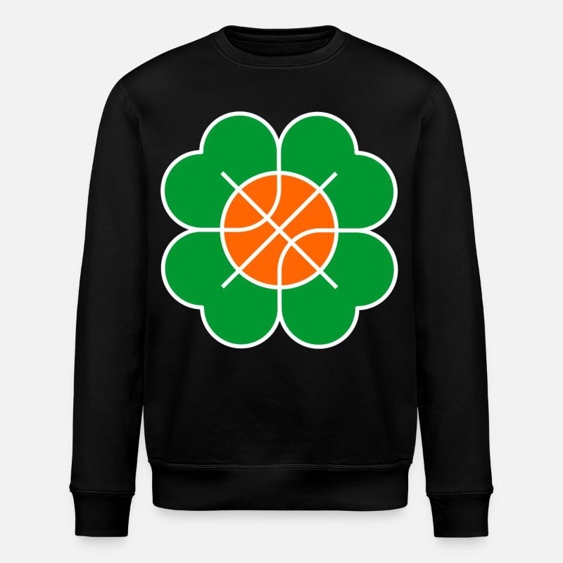 Fleur de basket-ball - Feuille de trèfle - Sweat bio ROLLER Stanley/Stella Unisexe - noir