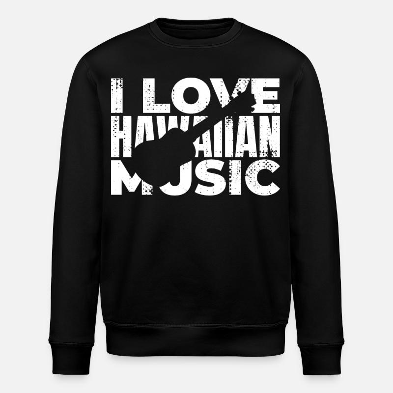 Ukulele Lover Saying - Stanley/Stella ROLLER Unisex Organic Sweatshirt - black