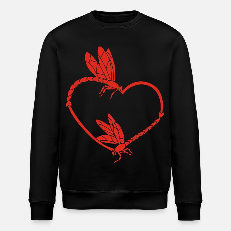 Insektenliebe (Rot) - Stanley/Stella Unisex Bio-Sweatshirt ROLLER - Schwarz