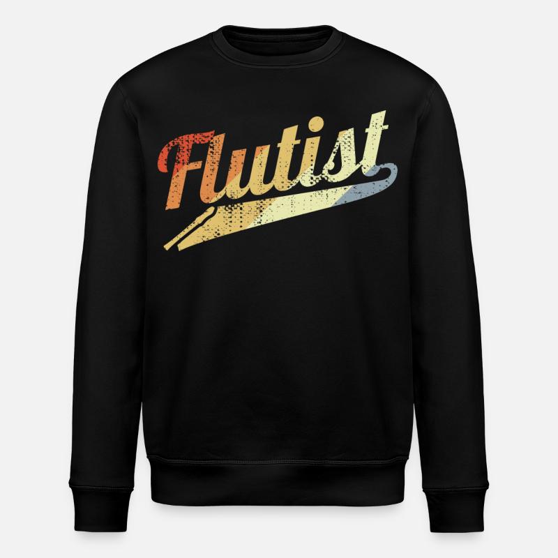 Retro Flötist - Stanley/Stella Unisex Bio-Sweatshirt ROLLER - Schwarz