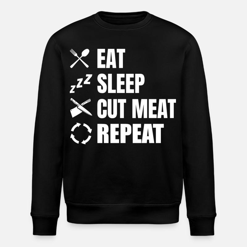 Manger, dormir, boucher, répéter - Sweat bio ROLLER Stanley/Stella Unisexe - noir