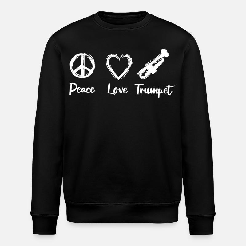 Trompette Paix Amour - Sweat bio ROLLER Stanley/Stella Unisexe - noir