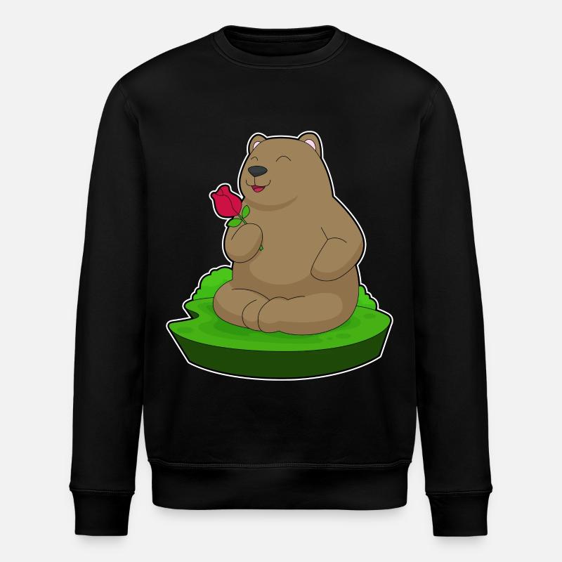 Bear Rose - Stanley/Stella ROLLER Unisex Organic Sweatshirt - black