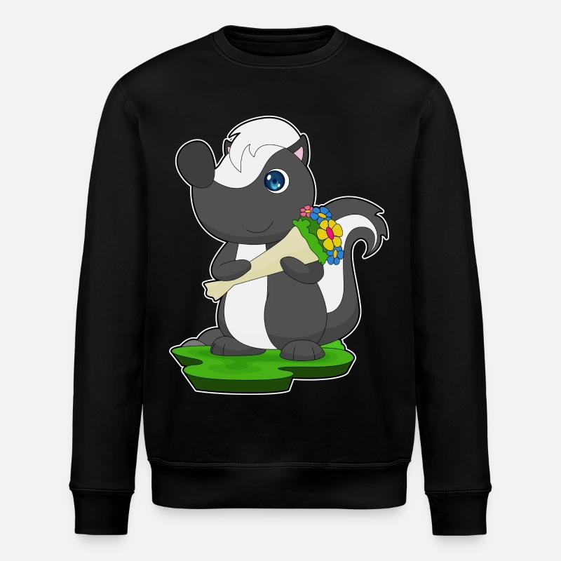 Skunk Bouquet - Stanley/Stella ROLLER Unisex Organic Sweatshirt - black