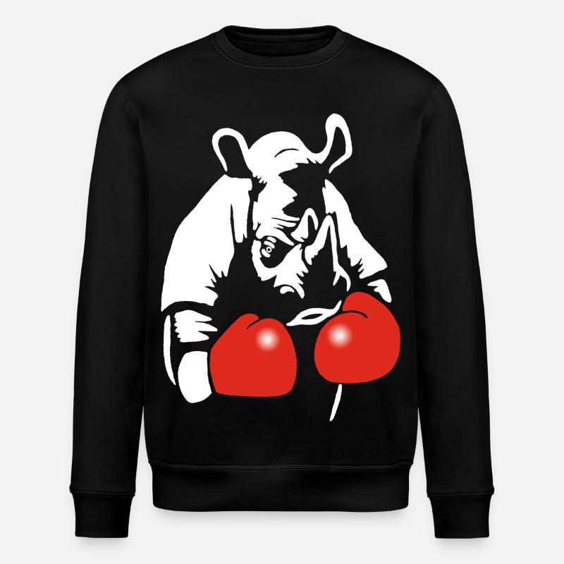 Box-Nashorn - Stanley/Stella Unisex Bio-Sweatshirt ROLLER - Schwarz