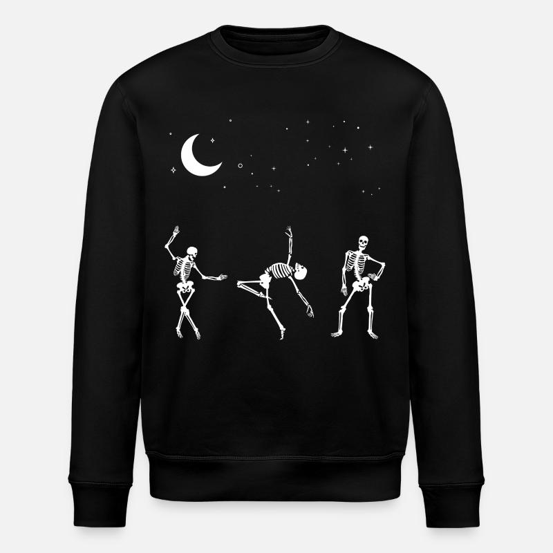 Dancing Squelettes Étoiles Lune Nuit - Sweat bio ROLLER Stanley/Stella Unisexe - noir