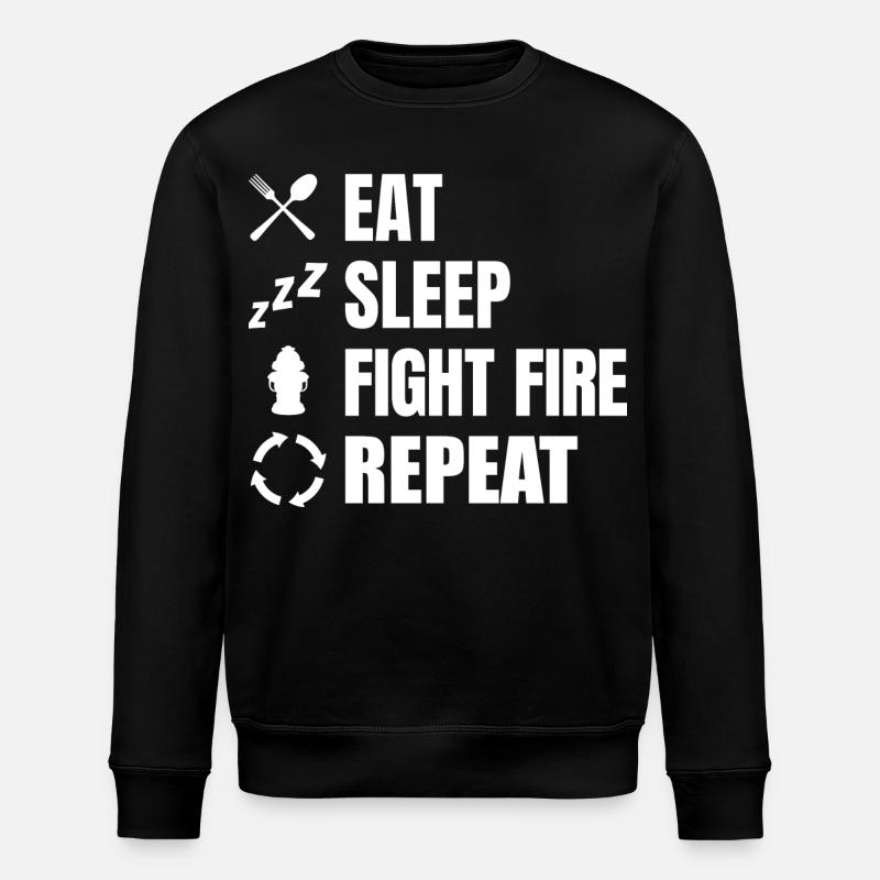 Feuerwehrleute Zeitplan - Stanley/Stella Unisex Bio-Sweatshirt ROLLER - Schwarz