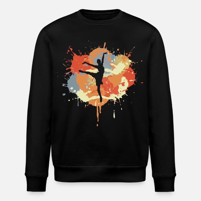 Ballet Dancer Drawing - Stanley/Stella ROLLER Unisex Organic Sweatshirt - black