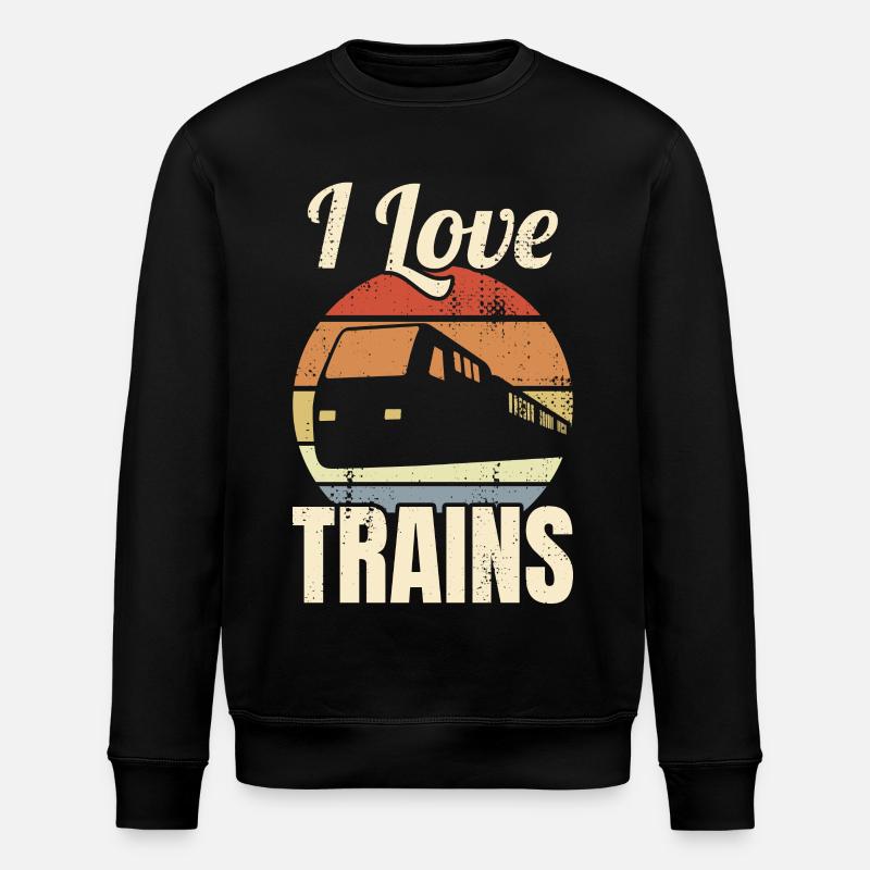 Eisenbahn Liebe - Stanley/Stella Unisex Bio-Sweatshirt ROLLER - Schwarz