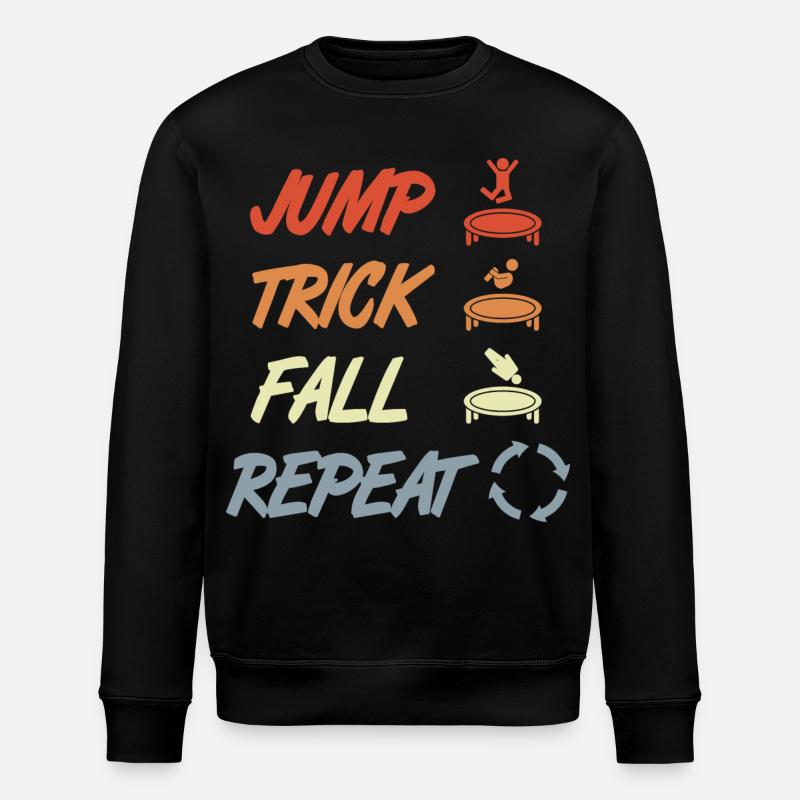 Trampoline Techniques - Stanley/Stella ROLLER Unisex Organic Sweatshirt - black