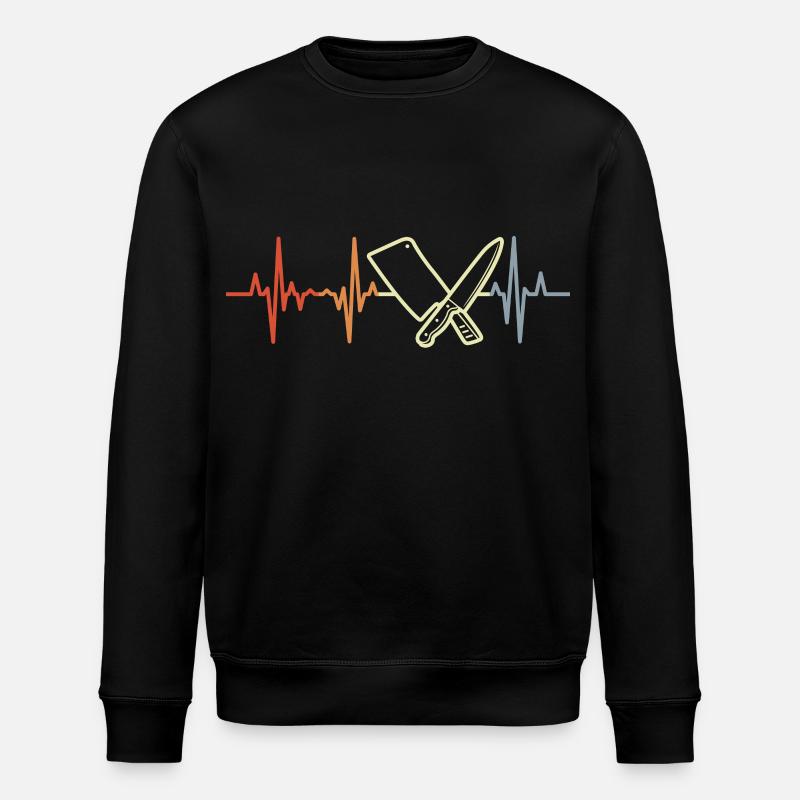 Couperet de boucher Pulse Beat - Sweat bio ROLLER Stanley/Stella Unisexe - noir