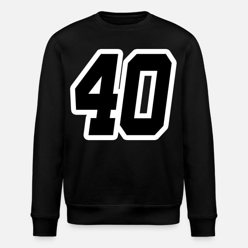 Nummer vierzig 40 - Stanley/Stella Unisex Bio-Sweatshirt ROLLER - Schwarz
