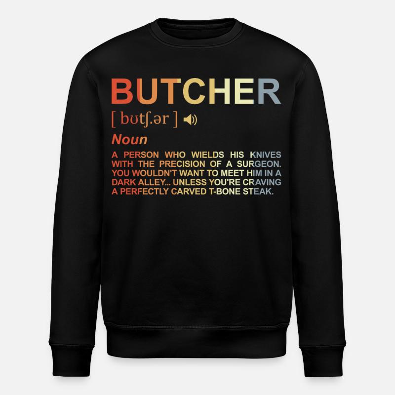 Terme de boucher - Sweat bio ROLLER Stanley/Stella Unisexe - noir