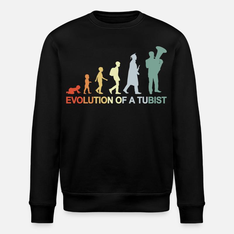 Development of a tuba player - Stanley/Stella ROLLER Unisex Organic Sweatshirt - black