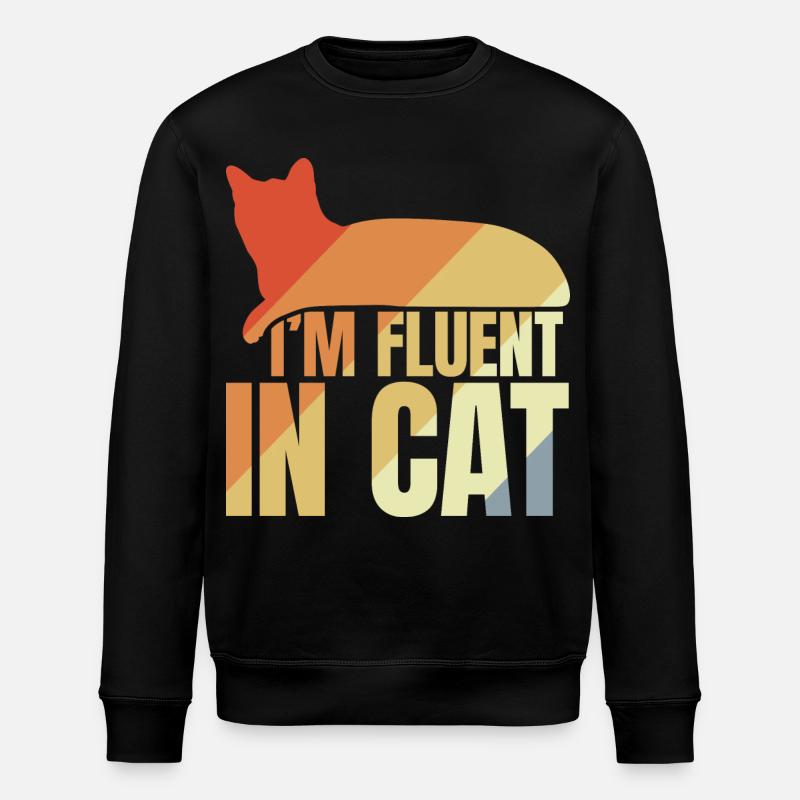Je parle couramment le chat - Sweat bio ROLLER Stanley/Stella Unisexe - noir
