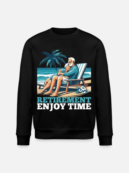 Retirement Retirement Time Enjoy Gift - Stanley/Stella ROLLER Unisex Organic Sweatshirt - black