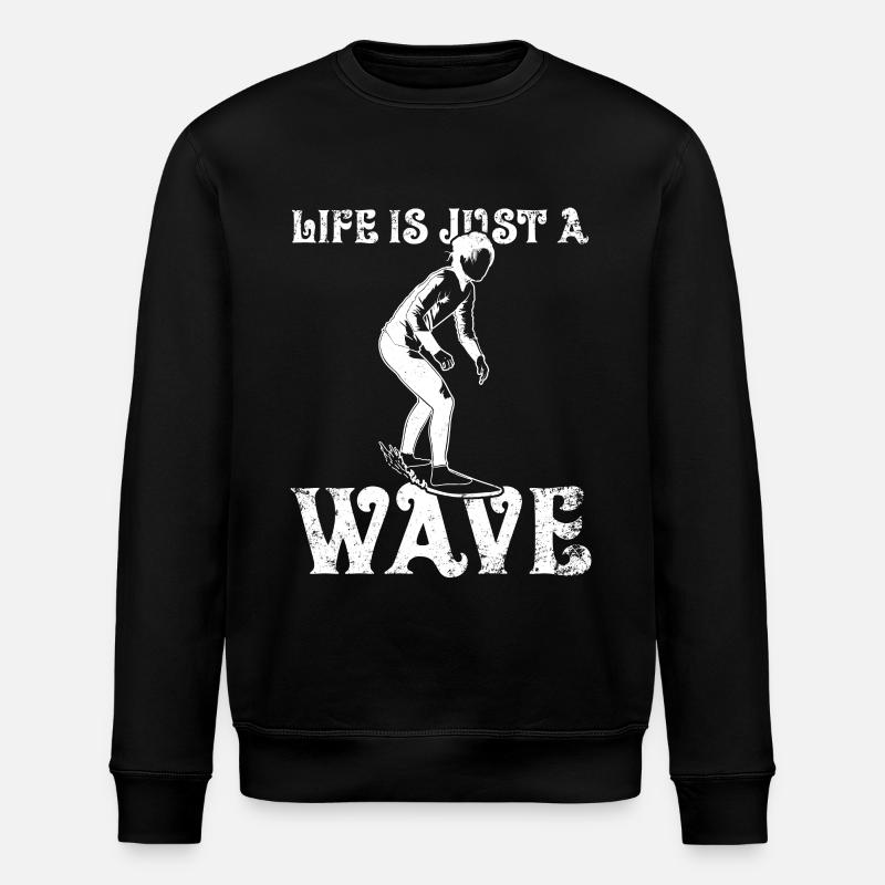 La vie n’est qu’une vague - Sweat bio ROLLER Stanley/Stella Unisexe - noir