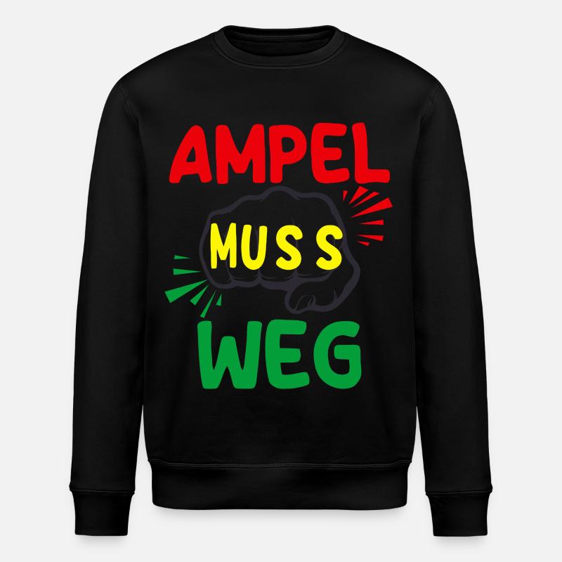 Ampel muss weg - Stanley/Stella Unisex Bio-Sweatshirt ROLLER - Schwarz