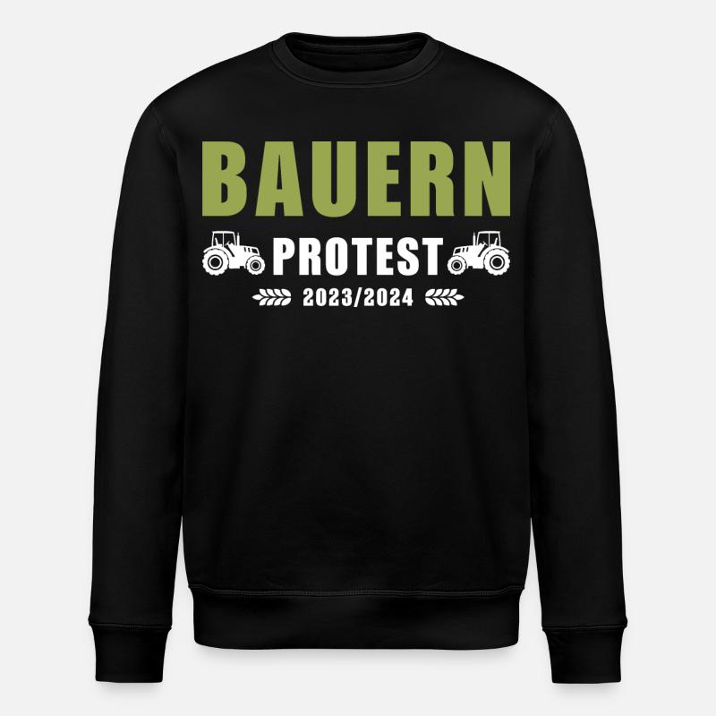Bauernproteste 2023-2024 - Stanley/Stella Unisex Bio-Sweatshirt ROLLER - Schwarz
