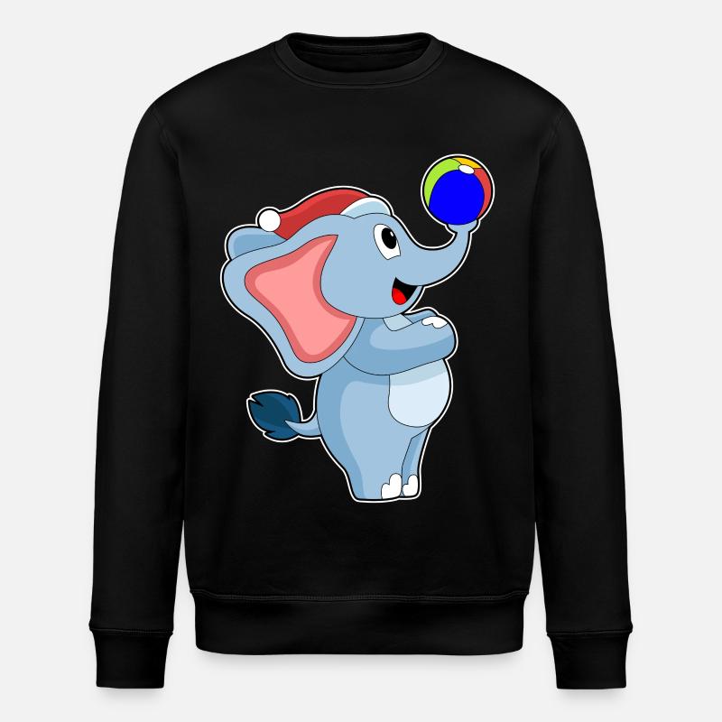 Football de Noël éléphant - Sweat bio ROLLER Stanley/Stella Unisexe - noir