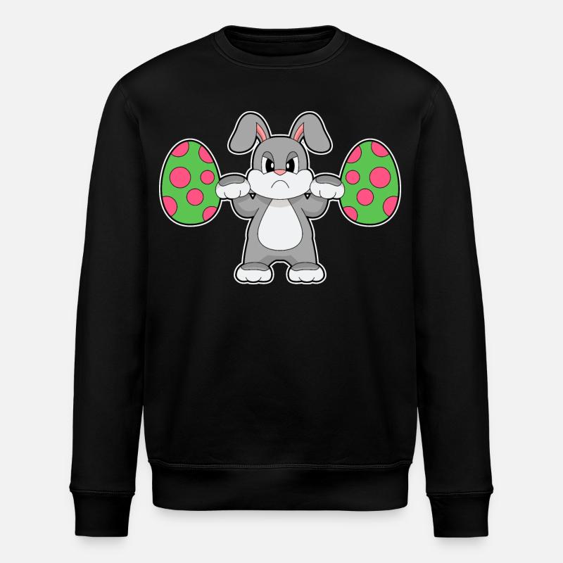 Culturisme de Pâques Bunny - Sweat bio ROLLER Stanley/Stella Unisexe - noir