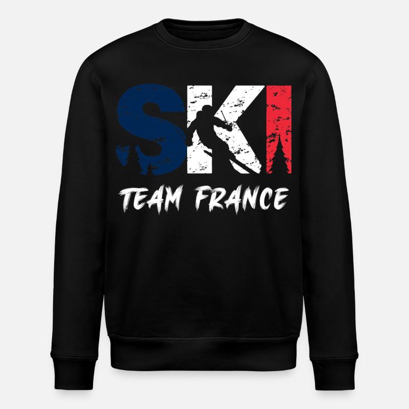 Ski Team Frankreich Emblem - Stanley/Stella Unisex Bio-Sweatshirt ROLLER - Schwarz