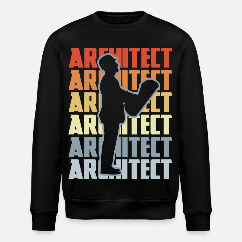 Architecte rétro - Sweat bio ROLLER Stanley/Stella Unisexe - noir