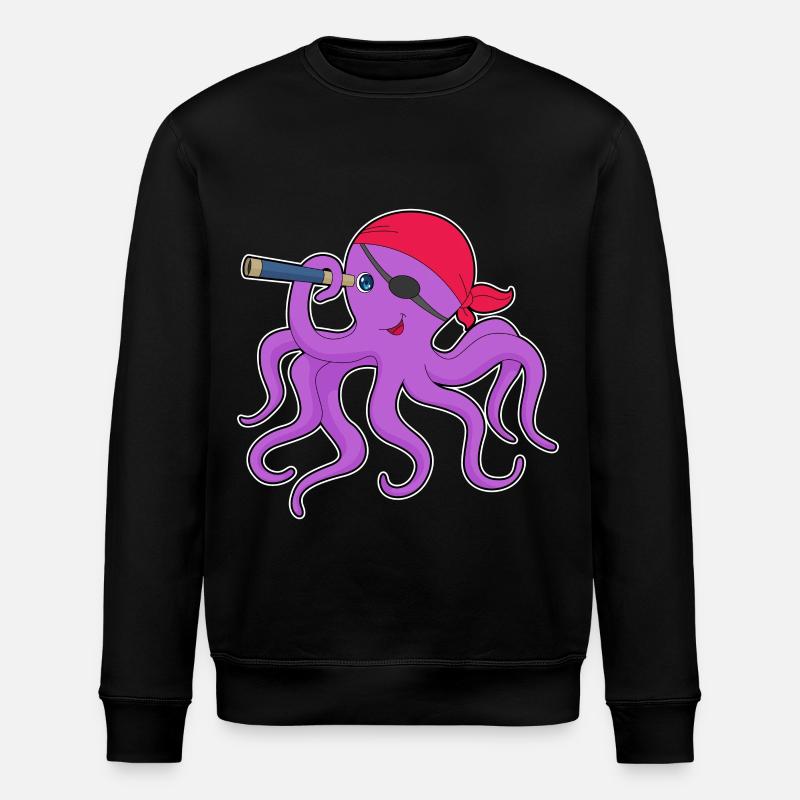 Jumelles Octopus Pirate - Sweat bio ROLLER Stanley/Stella Unisexe - noir