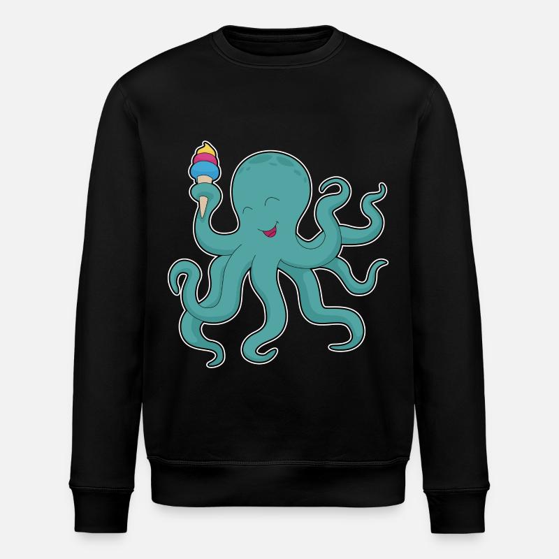 Krake Waffeleis - Stanley/Stella Unisex Bio-Sweatshirt ROLLER - Schwarz