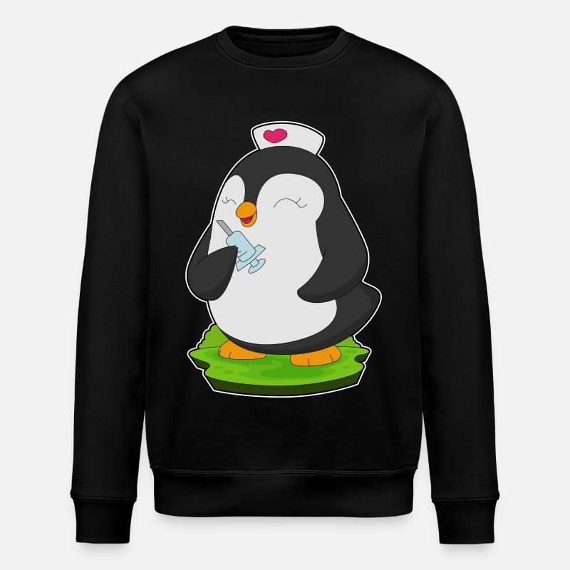 Seringue d’infirmière pingouin - Sweat bio ROLLER Stanley/Stella Unisexe - noir