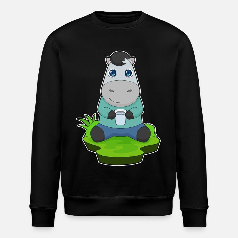 Tasse d’eau de cheval - Sweat bio ROLLER Stanley/Stella Unisexe - noir
