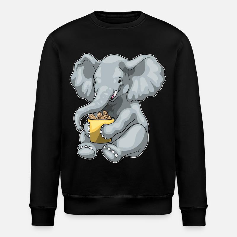 Cacahuètes éléphant - Sweat bio ROLLER Stanley/Stella Unisexe - noir