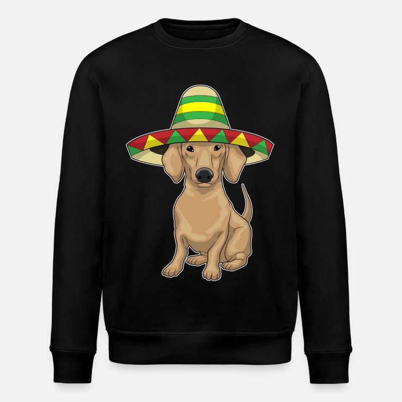 Teckel chapeau mexicain - Sweat bio ROLLER Stanley/Stella Unisexe - noir