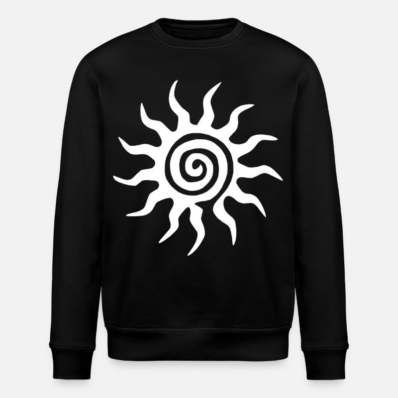 Spiral White Sun - Stanley/Stella ROLLER Unisex Organic Sweatshirt - black