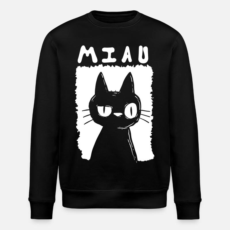 Meow - Stanley/Stella ROLLER Unisex Organic Sweatshirt - black