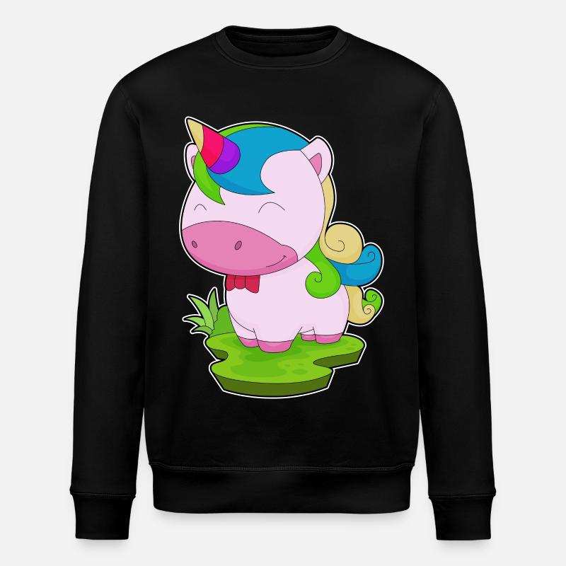 Einhorn Fliege - Stanley/Stella Unisex Bio-Sweatshirt ROLLER - Schwarz