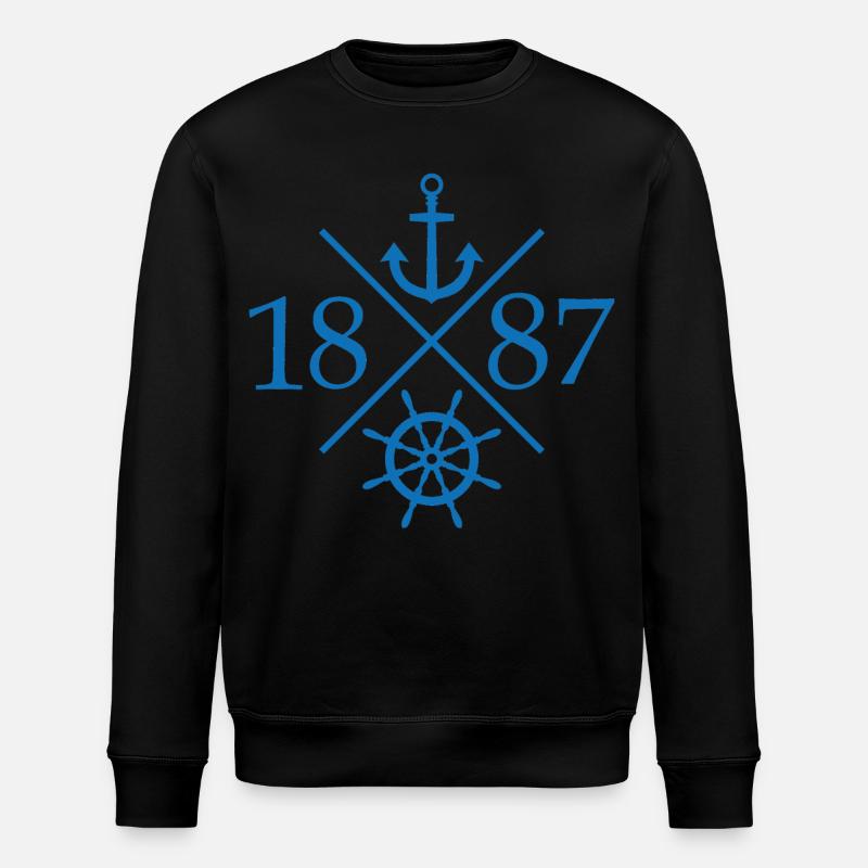1887 Hamburg Anker - Stanley/Stella Unisex Bio-Sweatshirt ROLLER - Schwarz
